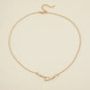 Fashion Simple Chopsticks Pearl Clavicle Chain Necklace Women