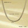 Fashion Simple Classic Stainless Steel Snake Flat Chain Necklace For Men And Women With Electroplating Treatment