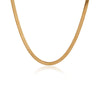 Fashion Simple Classic Stainless Steel Snake Flat Chain Necklace For Men And Women With Electroplating Treatment