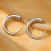 Fashion Simple Cshaped Stainless Steel 18K Gold Electroplated Women's Earrings
