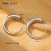 Fashion Simple Cshaped Stainless Steel 18K Gold Electroplated Women's Earrings
