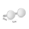 1 Pair Simple Style Round Customization Laser Engraving 304 Stainless Steel Unisex Cufflinks