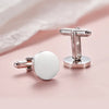 1 Pair Simple Style Round Customization Laser Engraving 304 Stainless Steel Unisex Cufflinks
