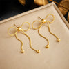 Fashion Simple Design Goldplated Stainless Steel Bow Snake Bone Chain Bracelet For Women