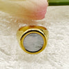 Fashion Simple Design White Fritillaria Stainless Steel Goldplated Women's Ring Jewelry