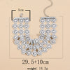 Ornament Personalized Versatile Multi-element Necklace Double-layer Concave Europe And America Cross Border Diamond Collar Necklace