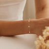 Fashion Simple Exquisite Golden O Shaped Chain Pearl Women's Bracelet Copper Electroplating Geometric
