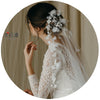 Fashion Simple Flower Trailing Long Veil Bride Wedding Accessories