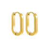 Fashion Simple Geometric Golden Stainless Steel Electroplated Women's Earrings