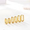 Fashion Simple Geometric Golden Stainless Steel Electroplated Women's Earrings