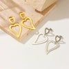Fashion Simple Geometric Stainless Steel Gold Plated Butterfly Flower Irregular Pendant Earrings For Women