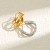 Fashion Simple Geometric Stainless Steel Open Ring With Electroplating Design Unisex