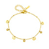 Fashion Simple Gold Plated Stainless Steel Bracelet With Butterfly Disc Lightning Crown Eye Pendant Accessories