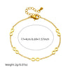 Fashion Simple Gold Plated Stainless Steel Chain Accessories Necklace Earring Bracelet Set For Women