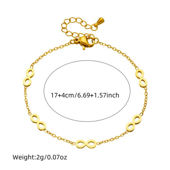 Fashion Simple Gold Plated Stainless Steel Chain Accessories Necklace Earring Bracelet Set For Women