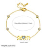 Fashion Simple Gold Plated Stainless Steel Women's Bracelet With Letters Numbers Text Design