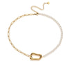 Fashion Simple Goldplated Stainless Steel Geometric Pendant Necklace For Women