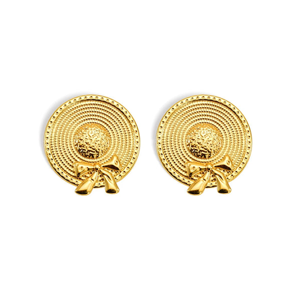 Fashion Simple Hat Earrings Stainless Steel Electroplating Women's