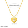 Fashion Simple Heart Pendant Stainless Steel Goldplated Jewelry Necklace