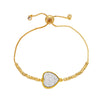 Fashion Simple Heart Shape Copper Goldplated Women's Bracelet