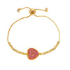 Fashion Simple Heart Shape Copper Goldplated Women's Bracelet