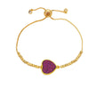 Fashion Simple Heart Shape Copper Goldplated Women's Bracelet