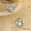 Fashion Simple Heartshaped And Geometric Stainless Steel 18K Gold Plated Earrings Jewelry For Women