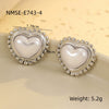 Fashion Simple Heartshaped And Geometric Stainless Steel 18K Gold Plated Earrings Jewelry For Women