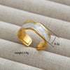 Fashion Simple Highend Open Ring Stainless Steel Geometric Gold Plated Unisex