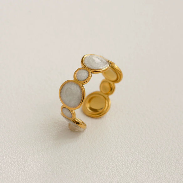 Fashion Simple Highend Open Ring Stainless Steel Geometric Gold Plated Unisex