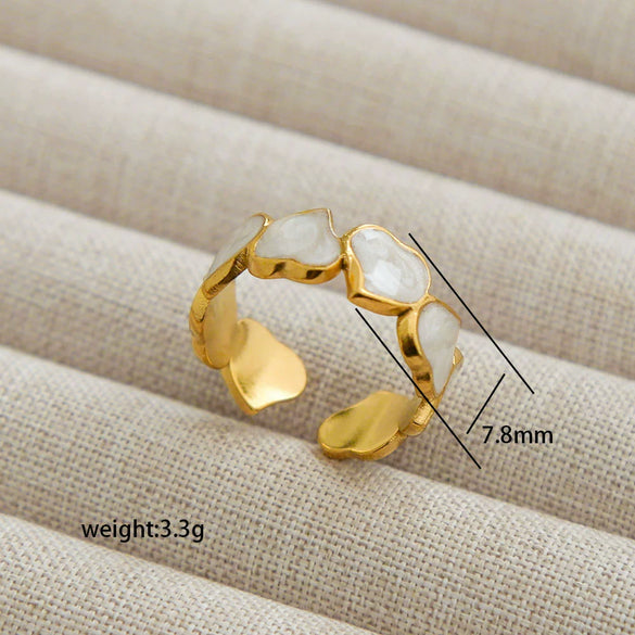 Fashion Simple Highend Open Ring Stainless Steel Geometric Gold Plated Unisex