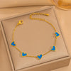 Fashion Simple Light Luxury All Match Titanium Steel Heart Shaped Plated Bracelet Jewelry With Electroplating Treatment