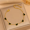 Fashion Simple Light Luxury All Match Titanium Steel Heart Shaped Plated Bracelet Jewelry With Electroplating Treatment