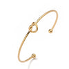 Fashion Simple Love Knot Opening Stainless Steel Women's Bracelet With 18K Gold Plating