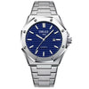 Fashion Simple Men's Stainless Steel Alloy Quartz Wristwatch Round Dial Luminous Waterproof