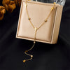 Fashion Simple Minimalist Stainless Steel Flower Heart Shape Electroplated Chain Bracelet Necklace