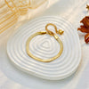 Fashion Simple Niche Design Snake Bone Chain Plain Ring Jewelry Bracelet Titanium Steel Electroplated Unisex