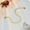 Fashion Simple Niche Design Snake Bone Chain Plain Ring Jewelry Bracelet Titanium Steel Electroplated Unisex