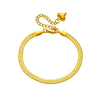 Fashion Simple Niche Design Snake Bone Chain Plain Ring Jewelry Bracelet Titanium Steel Electroplated Unisex