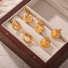 Fashion Simple Niche Design 316L Stainless Steel Gold Plated Irregular Geometric Earrings Jewelry For Women
