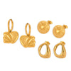 Fashion Simple Niche Design 316L Stainless Steel Gold Plated Irregular Geometric Earrings Jewelry For Women