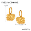 Fashion Simple Niche Design 316L Stainless Steel Gold Plated Irregular Geometric Earrings Jewelry For Women