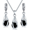 Fashion Jewelry Set For Women And Unisex Made Of Copper With Electroplating Treatment Featuring Ball Chain Hollow Water Drop And Love Bell Shape Mixed Gem Inlay