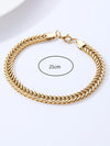 Fashion Simple Ornament Stainless Steel 18k Gold Bone Chain Bracelet