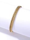 Fashion Simple Ornament Stainless Steel 18k Gold Bone Chain Bracelet