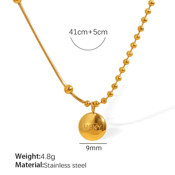 Fashion Simple Overlapping Clavicle Necklace 316L Stainless Steel Electroplating For Women