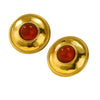 Fashion Simple Palace Style Stainless Steel 18K Electroplated Geometric Circle Inlaid With Natural Stone Women's Earrings