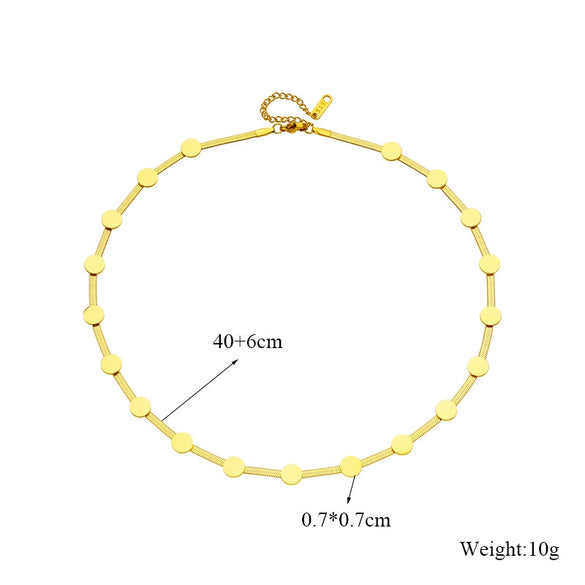 Fashion Simple Personality Goldplated Titanium Steel Blade Snake Bone Chain Jewelry Necklace Bracelet For Women