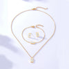 201 Stainless Steel 18K Gold Plated Fashion Plating Rectangle Zircon Bracelets Earrings Necklace