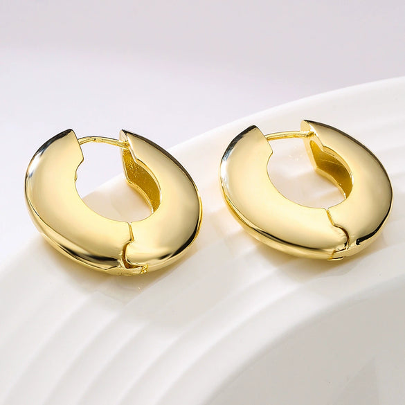 Fashion Simple Retro Women's Earrings Copper Electroplated Geometric